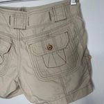 American Vintage vintage Y2K 2000s retro Tan & cream cargo shorts with pockets and button details Photo 5