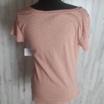 BP Knot Front Tee Shirt Top Tie Side S M 2X NWT Tan Cork Peach Gathered Photo 2