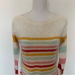 Talbots Fun Multicolor Striped Boatneck Sweater Size XS Photo 2