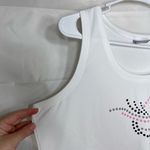Moret Ultra women’s white decal lightweight thin tank top summer active athletic Size XL Photo 1