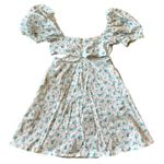 ZARA Dress Mini Cutout Floral Print Blue & White XS Photo 7