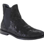 Jimmy Choo  Merril Wet Look Ankle Flat Boots Crystal Welt‎ Black Suede 37.5 Photo 0