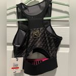 Puma x Barbie Women’s Size XS Crop Top Mesh straps Peekaboo Window Barbie logo Photo 3