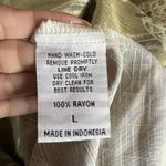 3/$30 Aloha Hut Hawaii Dress Womens Large Green Leaf Print V Neck Sleeveless Photo 3