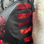 Victoria's Secret  Black Tote Traveler with Red Sequins shaped like lips Photo 3