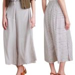 Anthropologie  Faithful The Brand Striped Wide-Leg cropped Pants size M side slit Photo 1