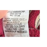 Sara Michelle Women's Burgundy Floral 3/4 Sleeve Blouse Small Red Photo 7