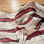 Lou & grey 100% Linen White Red and Black Striped Romper Women’s XS Photo 3