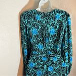 Diane Von Furstenberg  DVF fess ruffles zipper. Blue black Photo 5