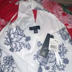 BCX  Ivory Dress with Navy Floral Design Photo 8