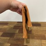 J. McLaughlin ‎ Sienna Clutch Leather NWOT Natural Brown Hand Bag Folded Event Photo 3