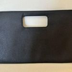 Flat Handle Black studded Faux Leather Clutch Photo 0