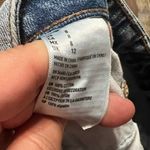 American Eagle Distressed Light Wash Denim Skirt Mini, Size 8, Y2K Western Photo 5