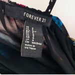 Forever 21 Black Flowy Boho Strappy Dress Sz Small Pink Teal Low Back Photo 10