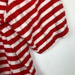 J.Crew Red White Striped Nautical Peasant Tassel Top Photo 6