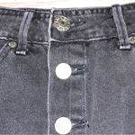 American Eagle Black Button Up Denim Jean Mini Skirt With Pockets Size 2 Photo 10