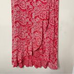 Universal Threads UNIVERSAL THREAD Women’s Ruffle Maxi Wrap Skirt in Red Paisley, Medium Photo 4