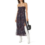 IRO  Somov Paisley Lurex Jacquard Halter Midi Dress in Blue 36 Womens Cocktail Photo 10