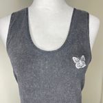 Urban Nation Black Wash Butterfly Embroidered Acid Wash Size XL Y2k Casual Goth Photo 1