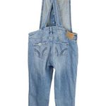 Hollister Light Wash Distressed Denim Overalls Sz XS Boho Western Photo 1