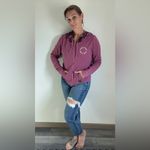 PINK - Victoria's Secret PINK Victoria’s Secret Hibiscus Zip Up Hoodie Large Athleisure Sporty Photo 9