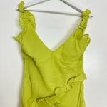 House Of CB  Pixie Ruffle Georgette Body-Con Cocktail Dress in Lime Green Large+ Photo 5