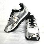 Jessica Rich Transparent Sneaker Size 9 (39) Gold Snake NIB Black Photo 0