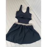 Aerie NWT OFFLINE by Ribbed Cut Out Romper Dress Black Sleeveless Mini Size M Photo 3