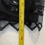 NWT Verte Black Sequin Mesh Bodycon Dress Large Beaded Halter Red Dress Boutique Photo 12