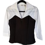 Y2K Office Siren Blouse Business Casual Corporate Goth Textured Corpcore Small Photo 0