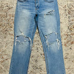 American Eagle Stretch Tomgirl mid rise button fly jeans size 10 Photo 0