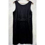 Harvé Benard Harve Benard Wool Dress 10 Black Sleeveless Button Grunge 90s Vtg Mod Academia Photo 5