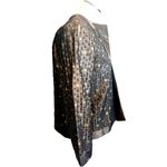 Peter Nygard Small Vintage Bronze Gold Silk Jacket Vintage Dot Party Evening Chi Photo 2