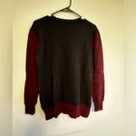 Vince  Maroon‎ Colorblock Wool Cashmere Zip Sweater small Photo 6