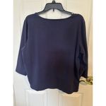 Emily Daniels Nautical Anchor 3/4 Sleeve Top Size XL Coastal Grandma Sequined Blue Photo 4