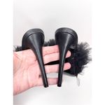 Azalea Wang Pointed Toe Heels Size 7 Black Birdie Fabric Upper Slip On Photo 4