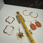 Dangle Drop, Hoop Mix Pierced Earrings Lot Of 5 Costume Jewelry Photo 1