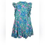 Lilly Pulitzer  Aldena Floral Ruffle A Line Mini Dress Sz Small Photo 2