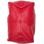 GIULIA Massari top handle bag pebbled red leather removable shoulder strap Photo 4
