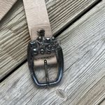 Velez Women's Cream Leather Beaded Western Style Belt Size M Size M Photo 4