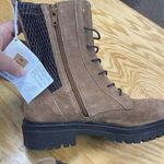 Geox Respira Combat Boots Women's 8.5 Brown Suede Lace Up High Top Round Toe S42 Photo 4