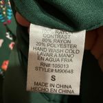 Andree by Unit Bold Green Oversized Floral Embroidered Button-Down Artsy Indie Vibes Sz S Indie Photo 10