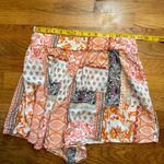 No Boundaries  Juniors XL 15 17 Orange Pink Floral Shorts Crop Top Matching Set Photo 2