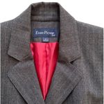 Evan Picone Suit Blazer Gray Pinstripe Faux Flap Pockets Blazer Jacket Size 6 Photo 1