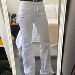 PINK - Victoria's Secret Pink VICTORIA’s Secret Y2K size 2 white pants adjustable waist strap pockets Photo 6