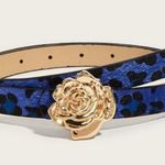 Blue Floral Leopard Belt Photo 2