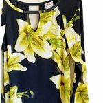 Yoana Baraschi  Black Lilies Flower Tunic Blouse XS Photo 6