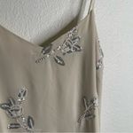 Lulus  Elevated Approach Neutral Beaded Sequin Floral Shift Mini Dress Medium Photo 2