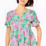 Lilly Pulitzer NEW Jodee short sleeve top Surf blue So Shellegant size small Photo 0