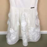 Bronx and Banco Women’s White Off the Shoulder Floral Embroidered A-Line Dress Photo 2